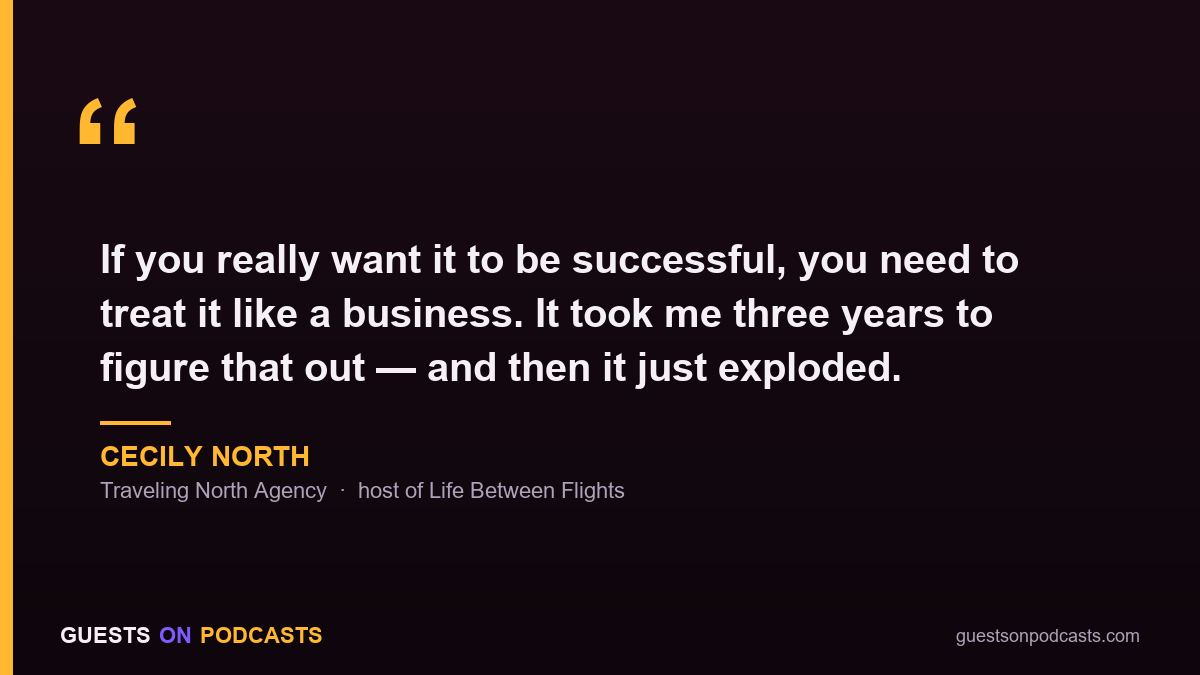 Cecily North: If you really want it to be successful, you need to treat it like a business. It took me three years to figure that out, and then it just exploded.