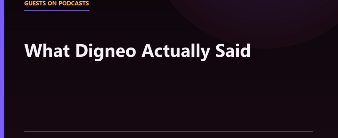 Digneo: Put It On Reddit And Podcasts, Not Your Blog